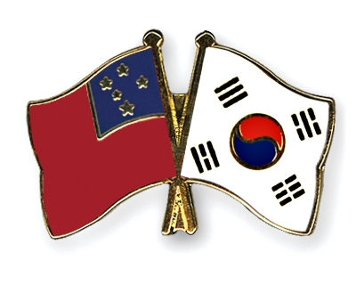 Fahnen Pins Samoa Sdkorea