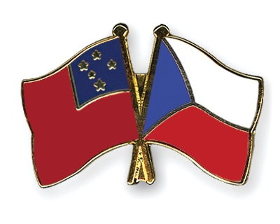Fahnen Pins Samoa Tschechische-Republik