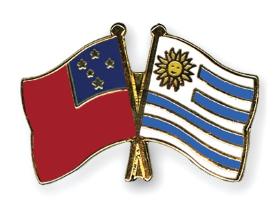 Fahnen Pins Samoa Uruguay