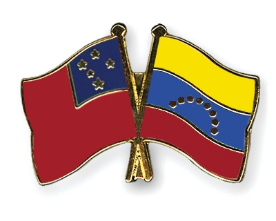 Fahnen Pins Samoa Venezuela