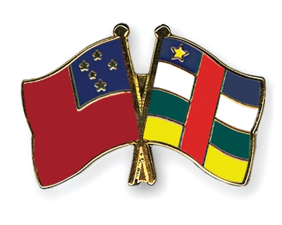 Fahnen Pins Samoa Zentralafrikanische-Republik