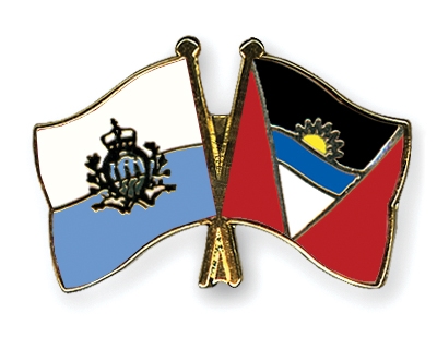 Fahnen Pins San-Marino Antigua-und-Barbuda