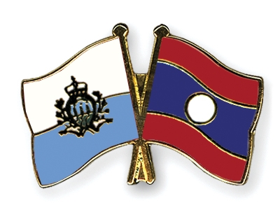 Fahnen Pins San-Marino Laos