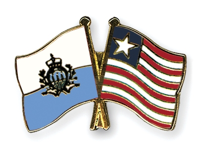 Fahnen Pins San-Marino Liberia