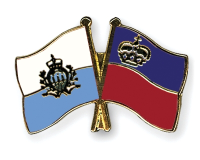 Fahnen Pins San-Marino Liechtenstein