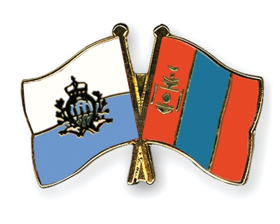 Fahnen Pins San-Marino Mongolei
