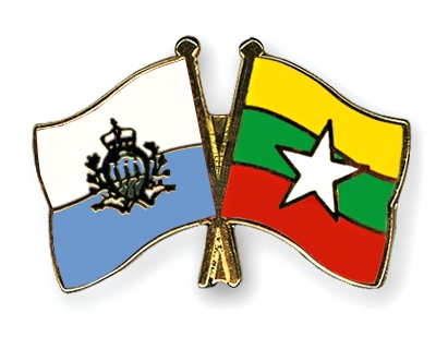 Fahnen Pins San-Marino Myanmar