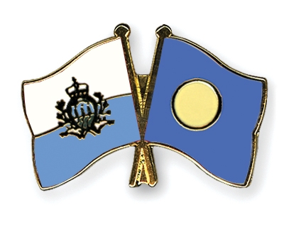 Fahnen Pins San-Marino Palau