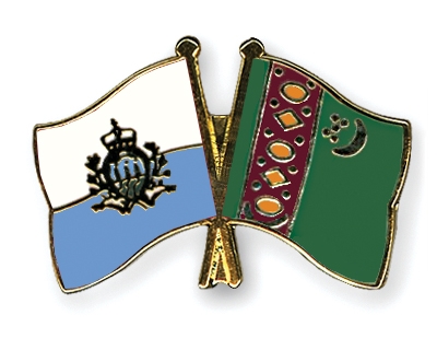 Fahnen Pins San-Marino Turkmenistan