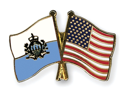 Fahnen Pins San-Marino USA