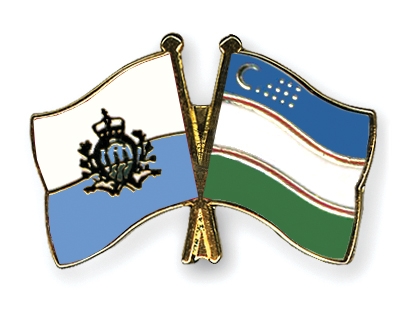 Fahnen Pins San-Marino Usbekistan