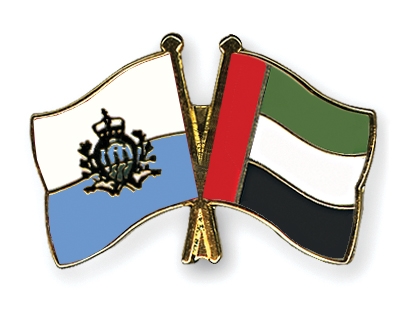 Fahnen Pins San-Marino Ver-Arab-Emirate