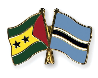 Fahnen Pins Sao-Tome-und-Principe Botsuana