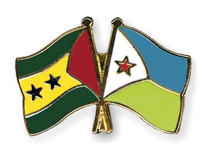 Fahnen Pins Sao-Tome-und-Principe Dschibuti