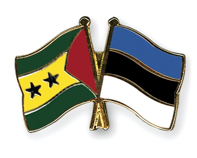 Fahnen Pins Sao-Tome-und-Principe Estland