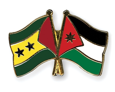 Fahnen Pins Sao-Tome-und-Principe Jordanien