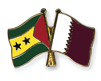 Fahnen Pins Sao-Tome-und-Principe Katar