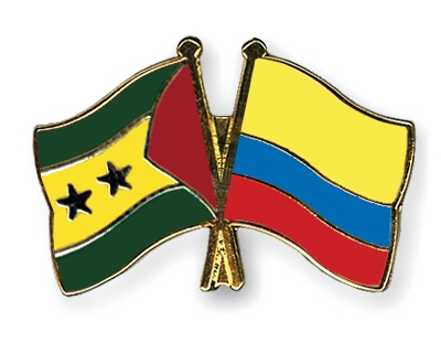 Fahnen Pins Sao-Tome-und-Principe Kolumbien