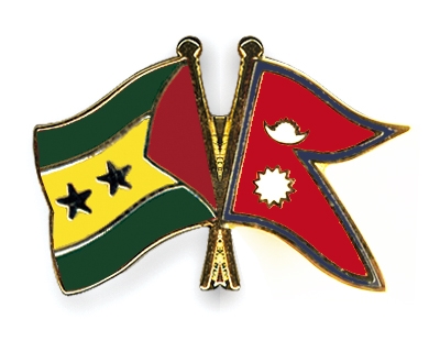 Fahnen Pins Sao-Tome-und-Principe Nepal