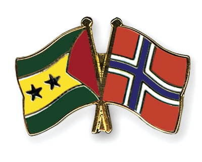 Fahnen Pins Sao-Tome-und-Principe Norwegen