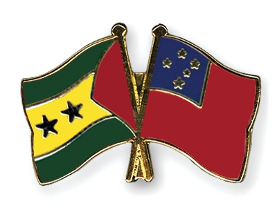 Fahnen Pins Sao-Tome-und-Principe Samoa