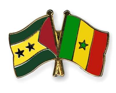 Fahnen Pins Sao-Tome-und-Principe Senegal