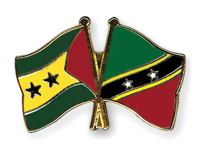 Fahnen Pins Sao-Tome-und-Principe St-Kitts-und-Nevis