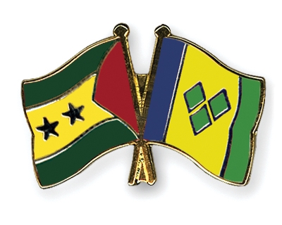 Fahnen Pins Sao-Tome-und-Principe St-Vincent-und-die-Grenadinen