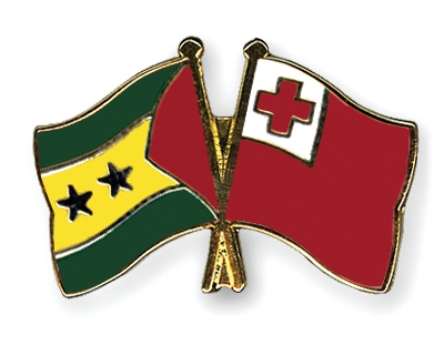 Fahnen Pins Sao-Tome-und-Principe Tonga
