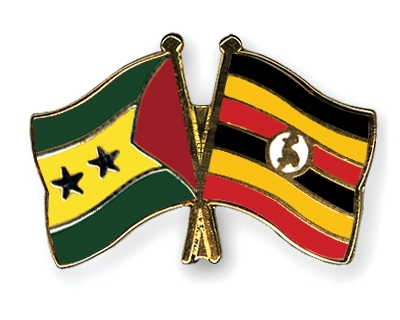 Fahnen Pins Sao-Tome-und-Principe Uganda