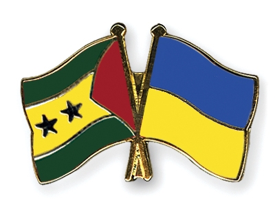Fahnen Pins Sao-Tome-und-Principe Ukraine