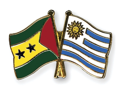Fahnen Pins Sao-Tome-und-Principe Uruguay