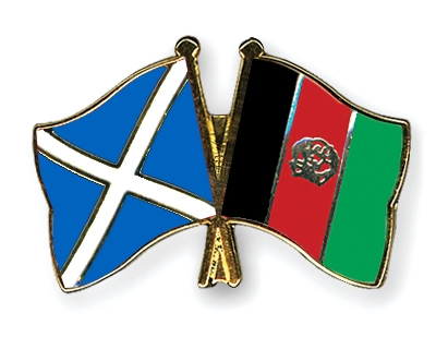 Fahnen Pins Schottland Afghanistan