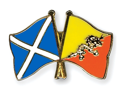 Fahnen Pins Schottland Bhutan