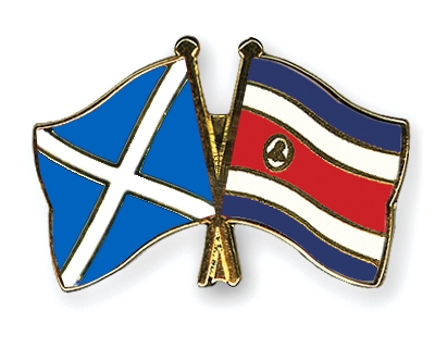 Fahnen Pins Schottland Costa-Rica