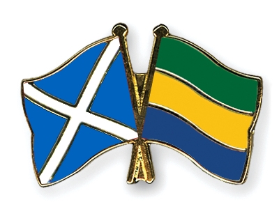 Fahnen Pins Schottland Gabun