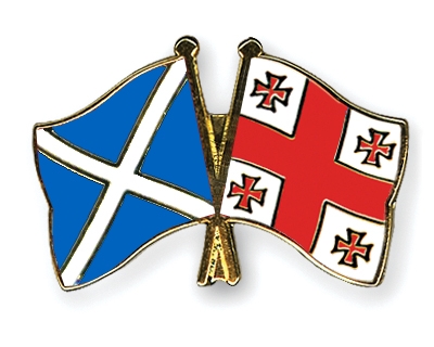 Fahnen Pins Schottland Georgien