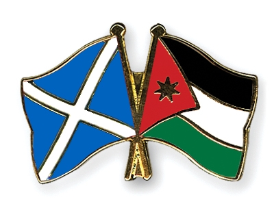 Fahnen Pins Schottland Jordanien