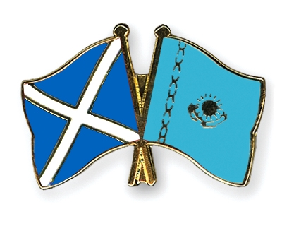 Fahnen Pins Schottland Kasachstan