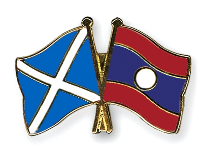 Fahnen Pins Schottland Laos