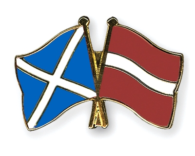 Fahnen Pins Schottland Lettland