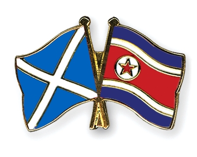 Fahnen Pins Schottland Nordkorea
