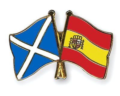 Fahnen Pins Schottland Spanien