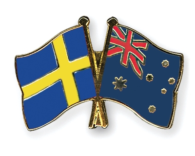 Fahnen Pins Schweden Australien