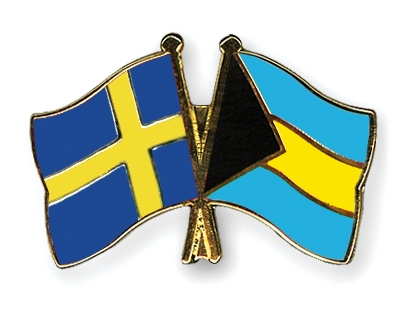 Fahnen Pins Schweden Bahamas