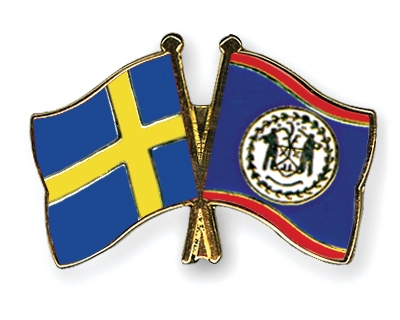 Fahnen Pins Schweden Belize