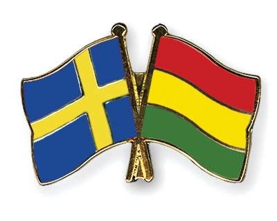 Fahnen Pins Schweden Bolivien