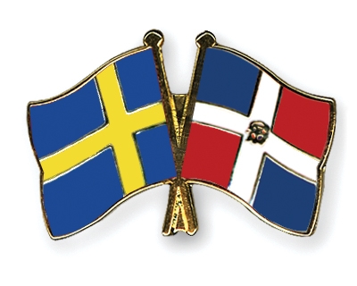 Fahnen Pins Schweden Dominikanische-Republik