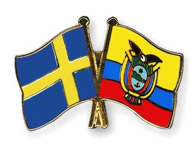 Fahnen Pins Schweden Ecuador