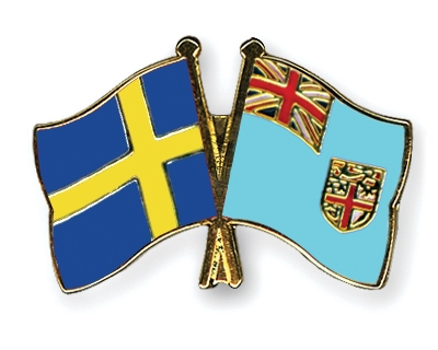 Fahnen Pins Schweden Fidschi